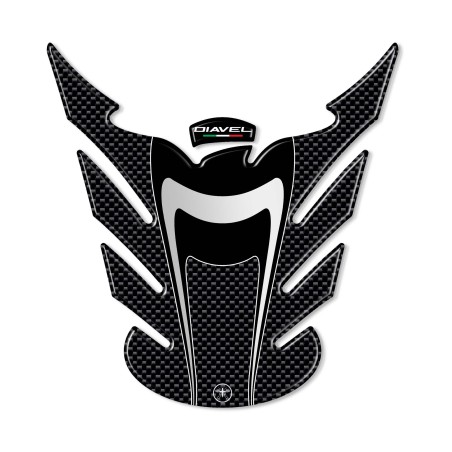 PARASERBATOIO ADESIVO 3D RESINA GEL CARBONIO compatibile per MOTO DUCATI DIAVEL